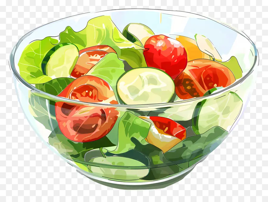 Plato De Ensalada，Ensalada Colorida PNG