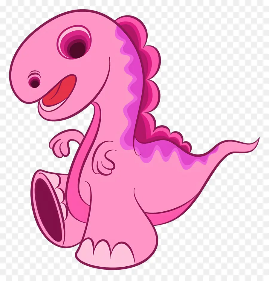 Dinosaurio De Dibujos Animados，Dinosaurio Rosa PNG