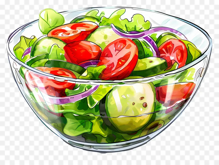 Plato De Ensalada，Ensalada Colorida PNG