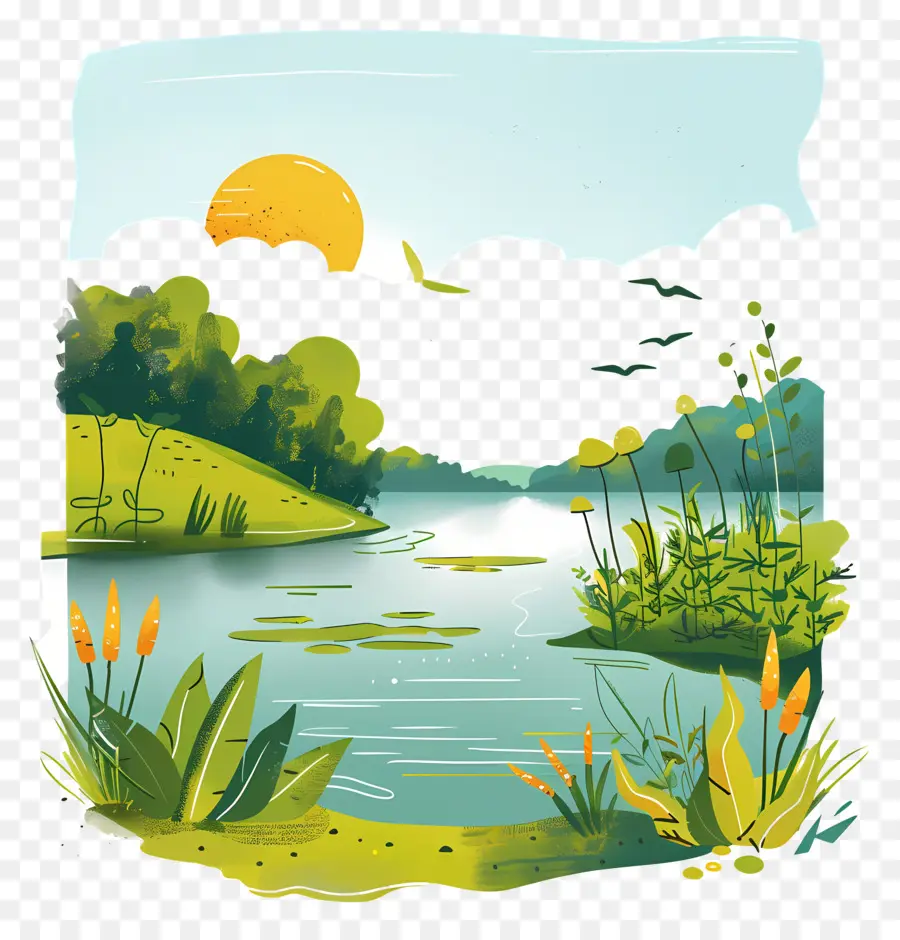 Fondo De Verano，Paisaje PNG