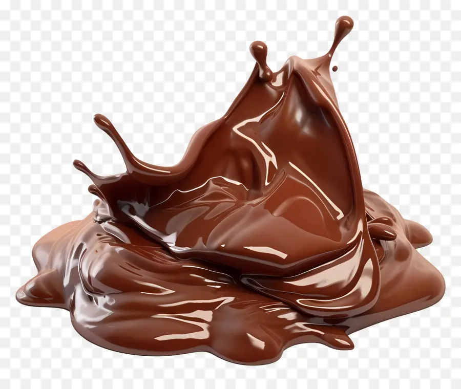 Chocolate Derretido，Salpicaduras De Chocolate PNG