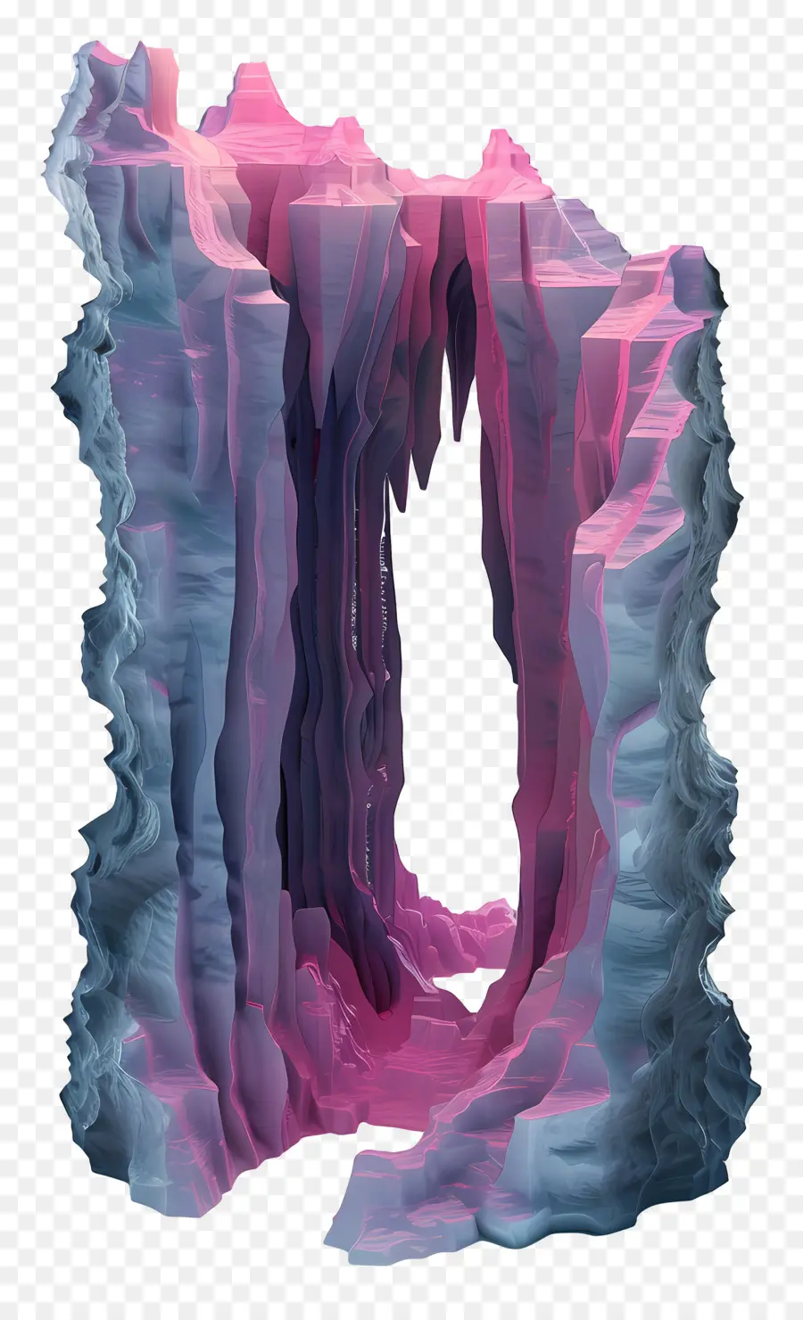 Estalactita De Cueva，Formación Rocosa Abstracta PNG