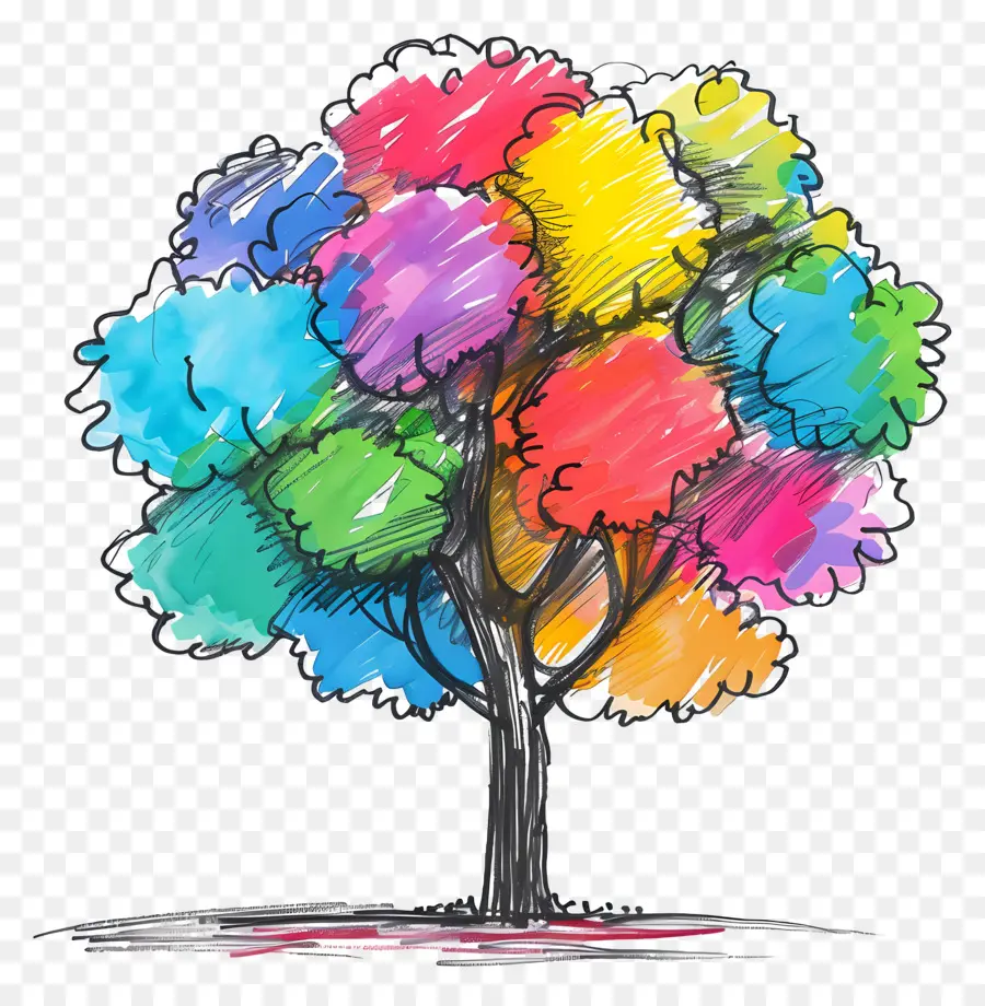 Árbol，árbol Colorido PNG