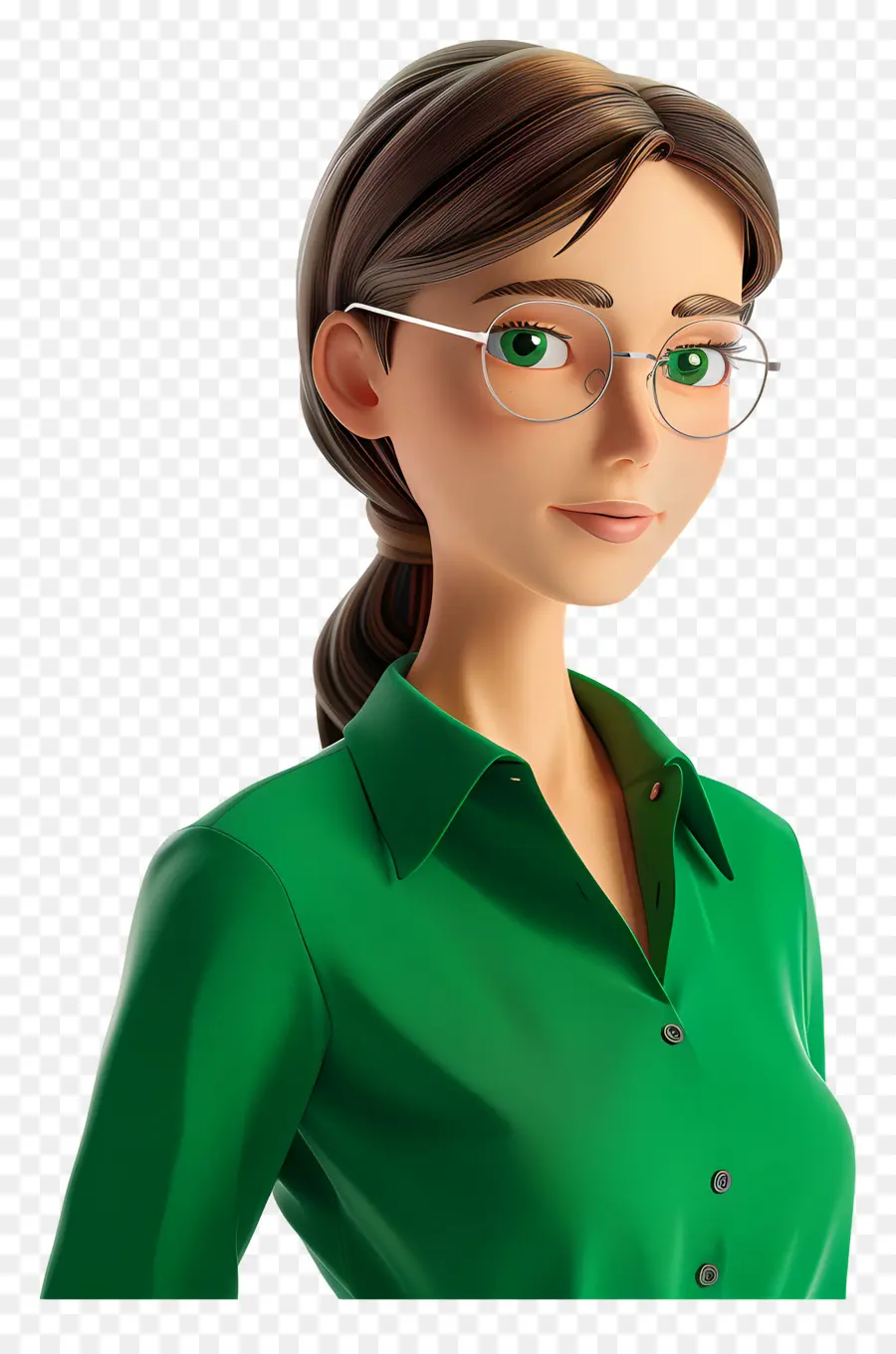 Mujer En Camisa，Mujer Animada PNG