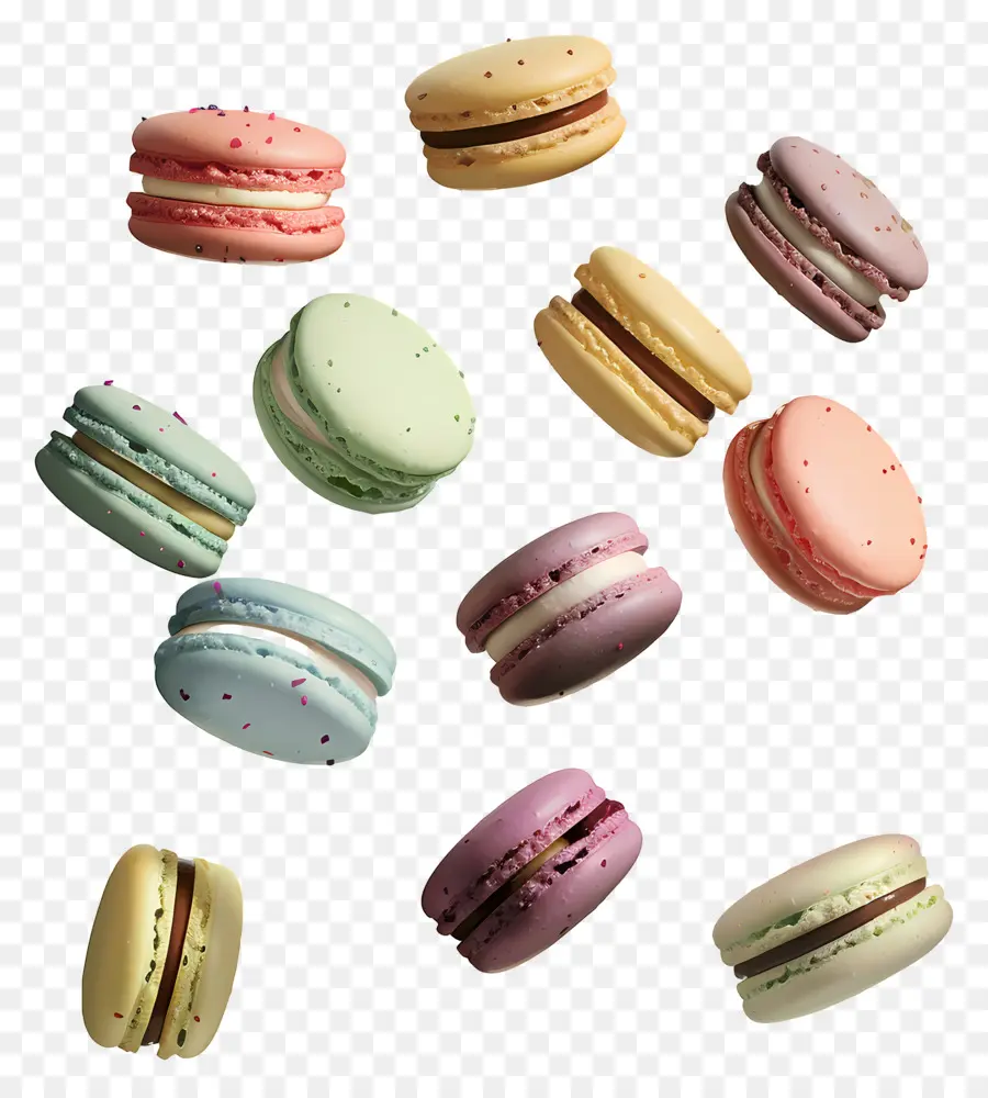 Macarrón，Macarrones Coloridos PNG