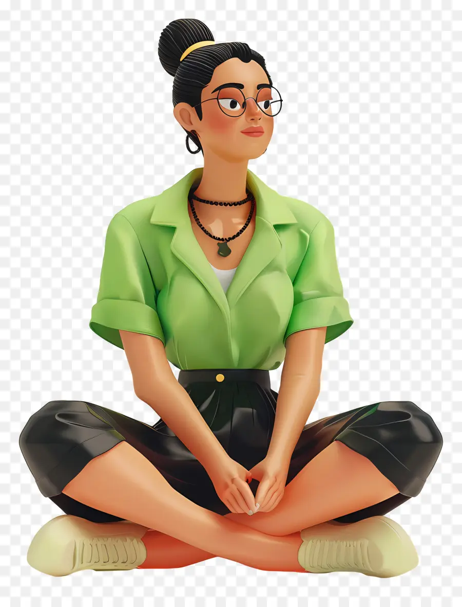 Mujer En Camisa，Mujer Con Camisa Verde PNG