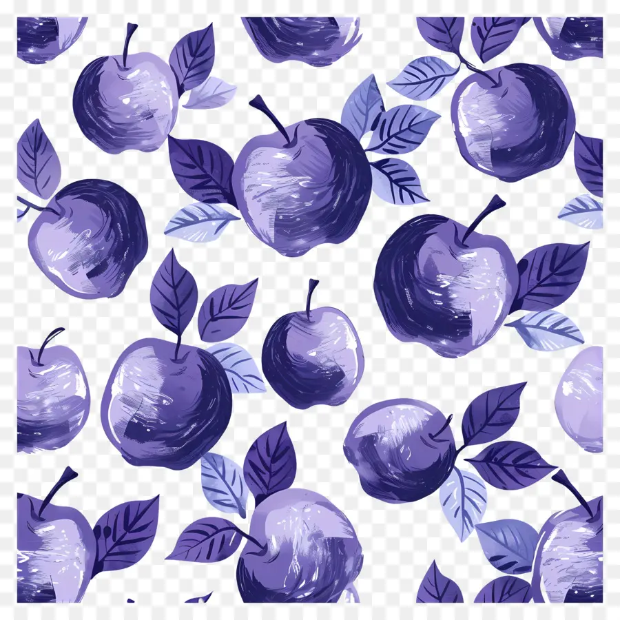 Patrón De Manzana，Manzanas Moradas PNG