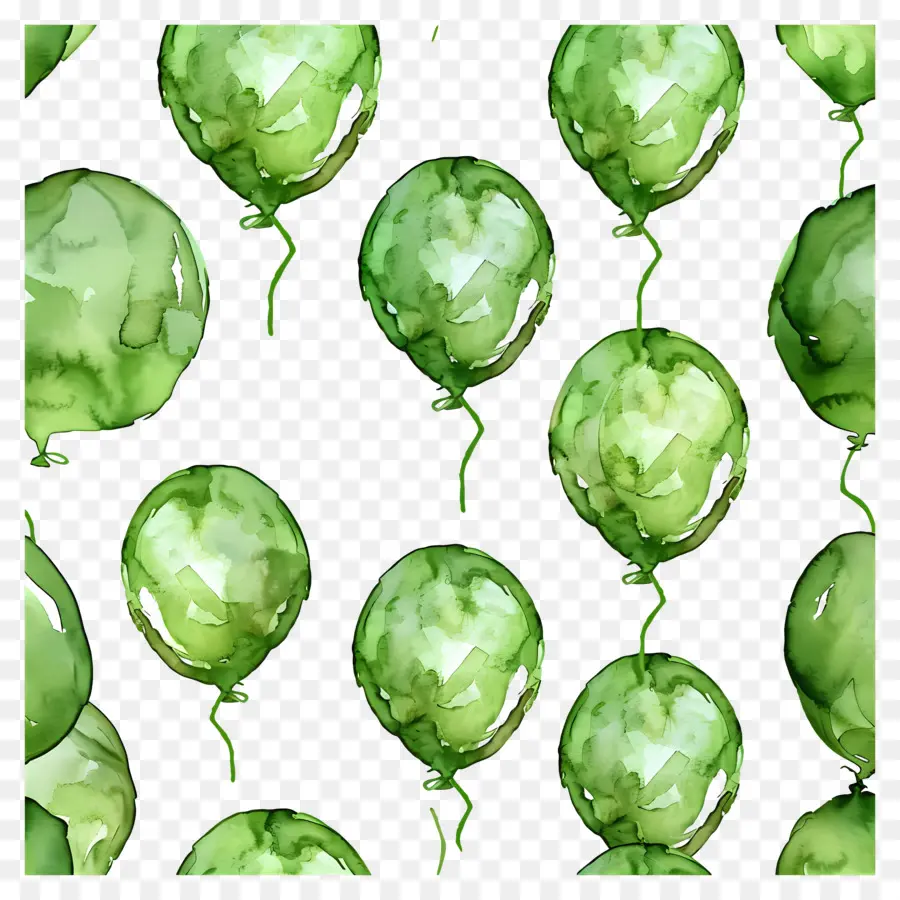 Fondo Verde，Globos Verdes PNG