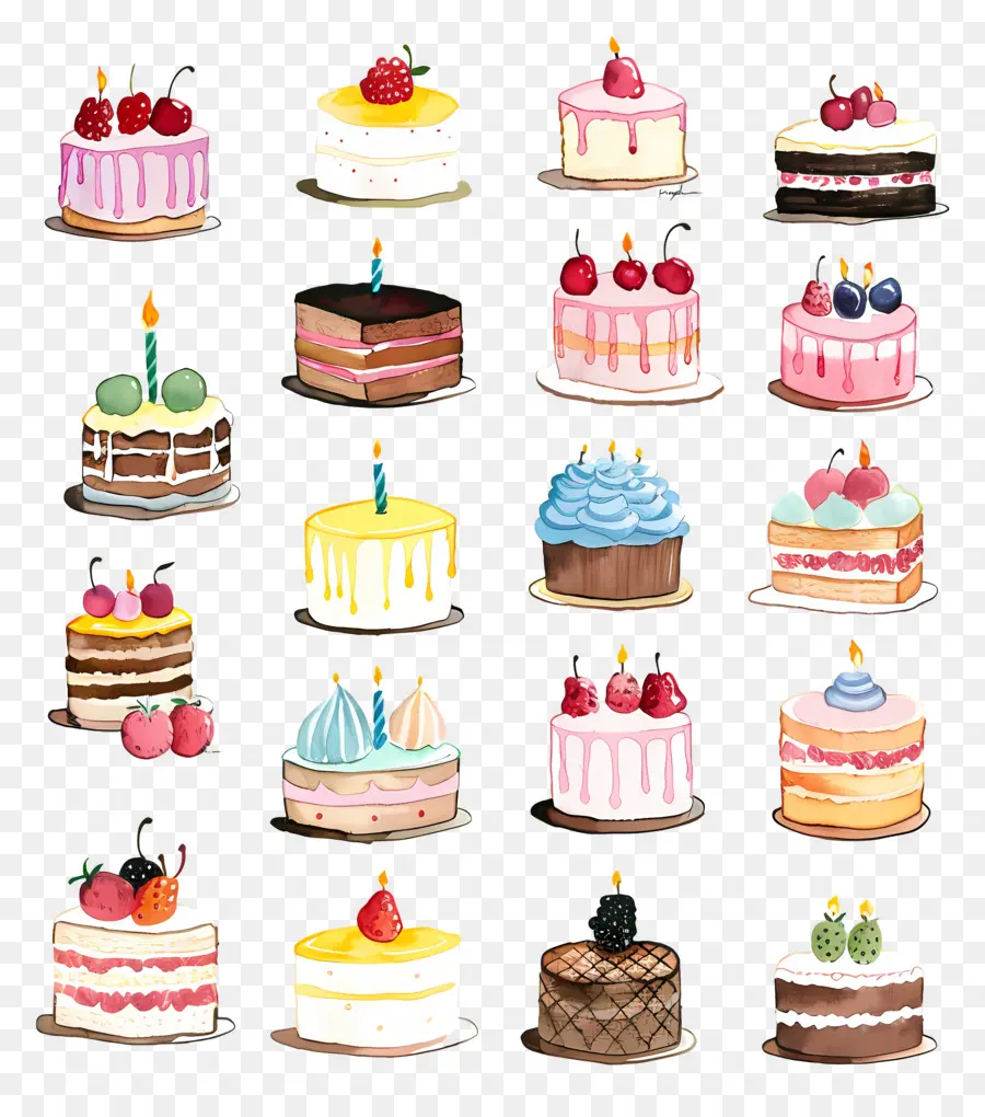 Fondo De Cumpleaños，Tortas PNG