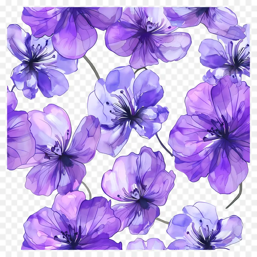 Fondo Morado，Flores Moradas PNG