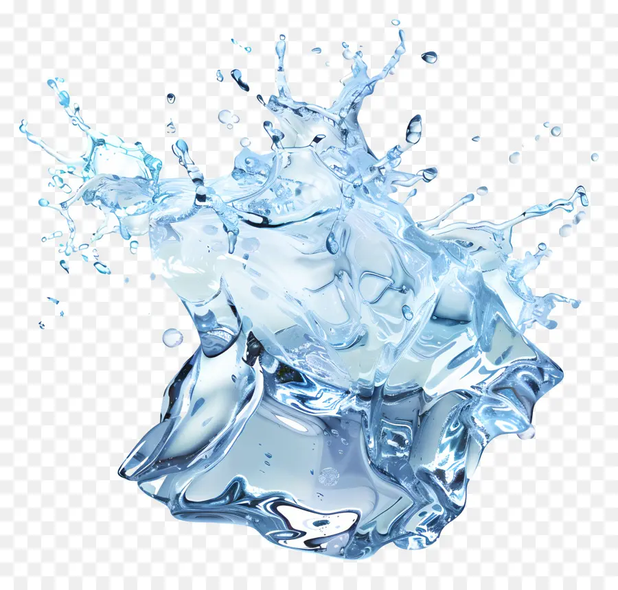 Agua Salpicaduras De Hielo，Salpicaduras De Agua PNG