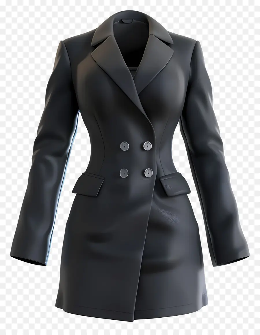 Vestimenta Formal Femenina，Abrigo Negro PNG