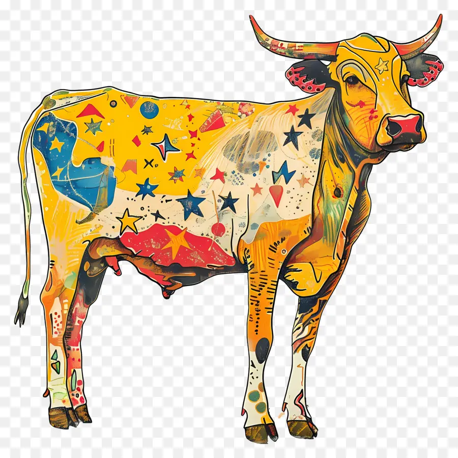 Vaca，Vaca Colorida PNG