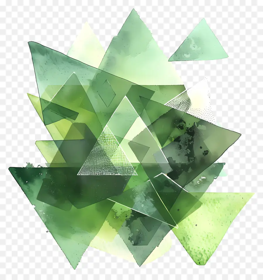 Fondo Verde，Triángulos Verdes PNG