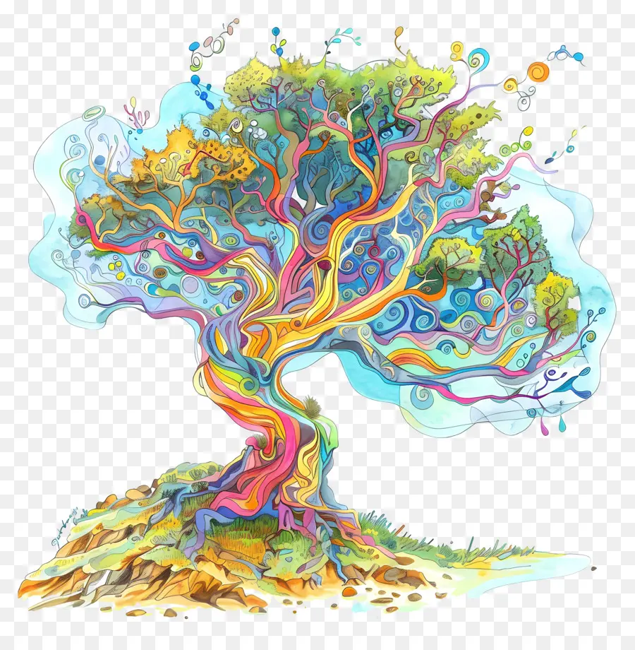 Árbol，árbol Colorido PNG