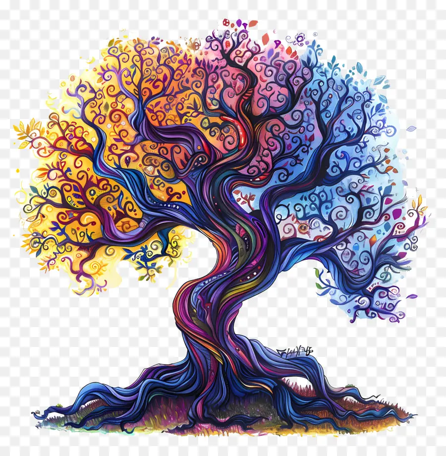 Árbol，árbol Colorido PNG