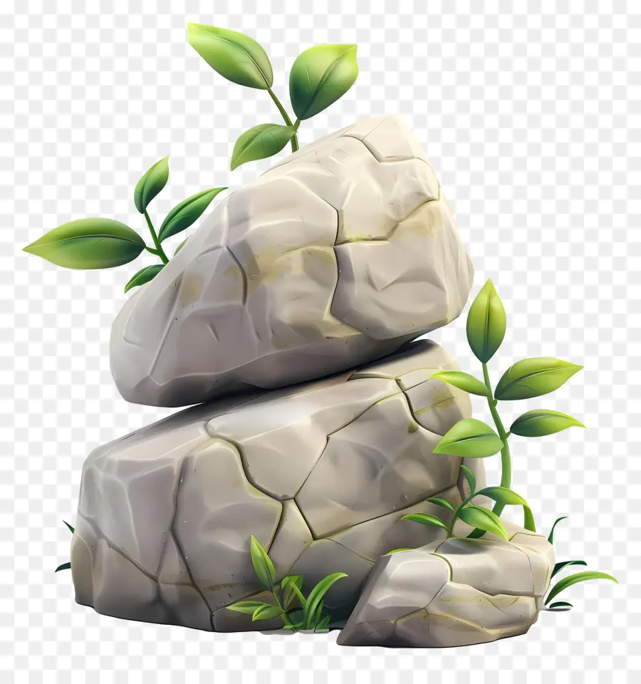 Piedra Grande，Rocas Con Plantas PNG