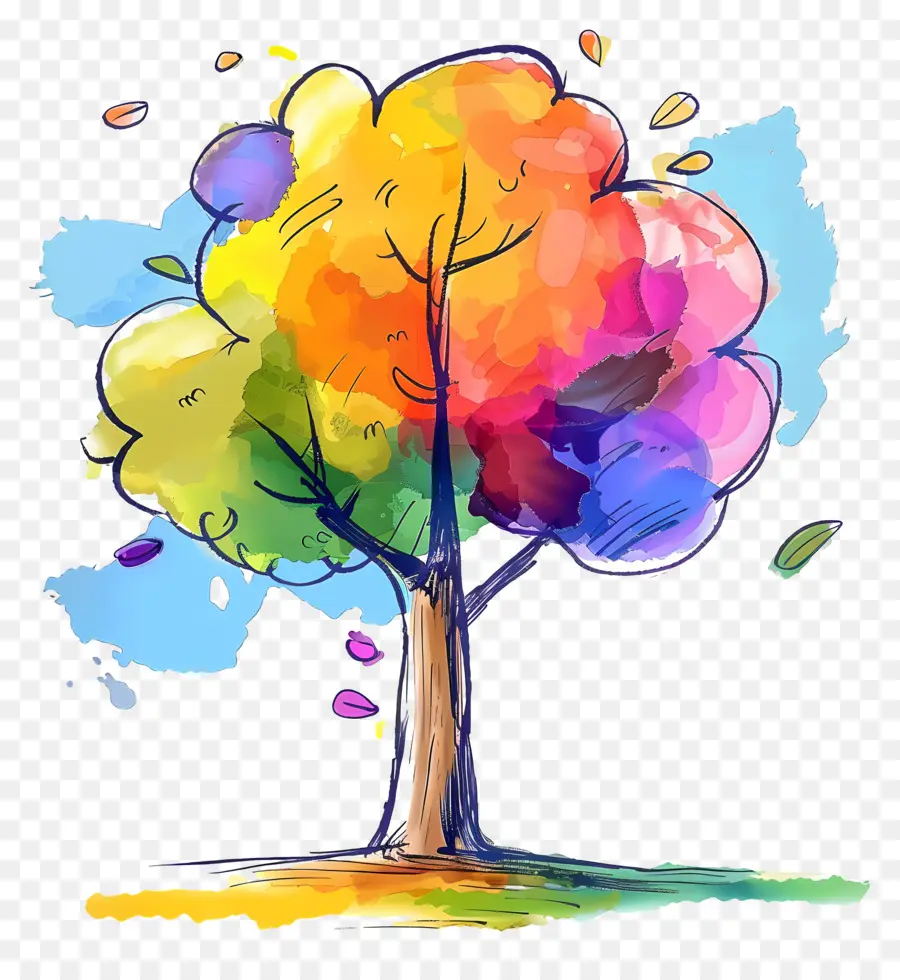 Árbol，árbol Colorido PNG