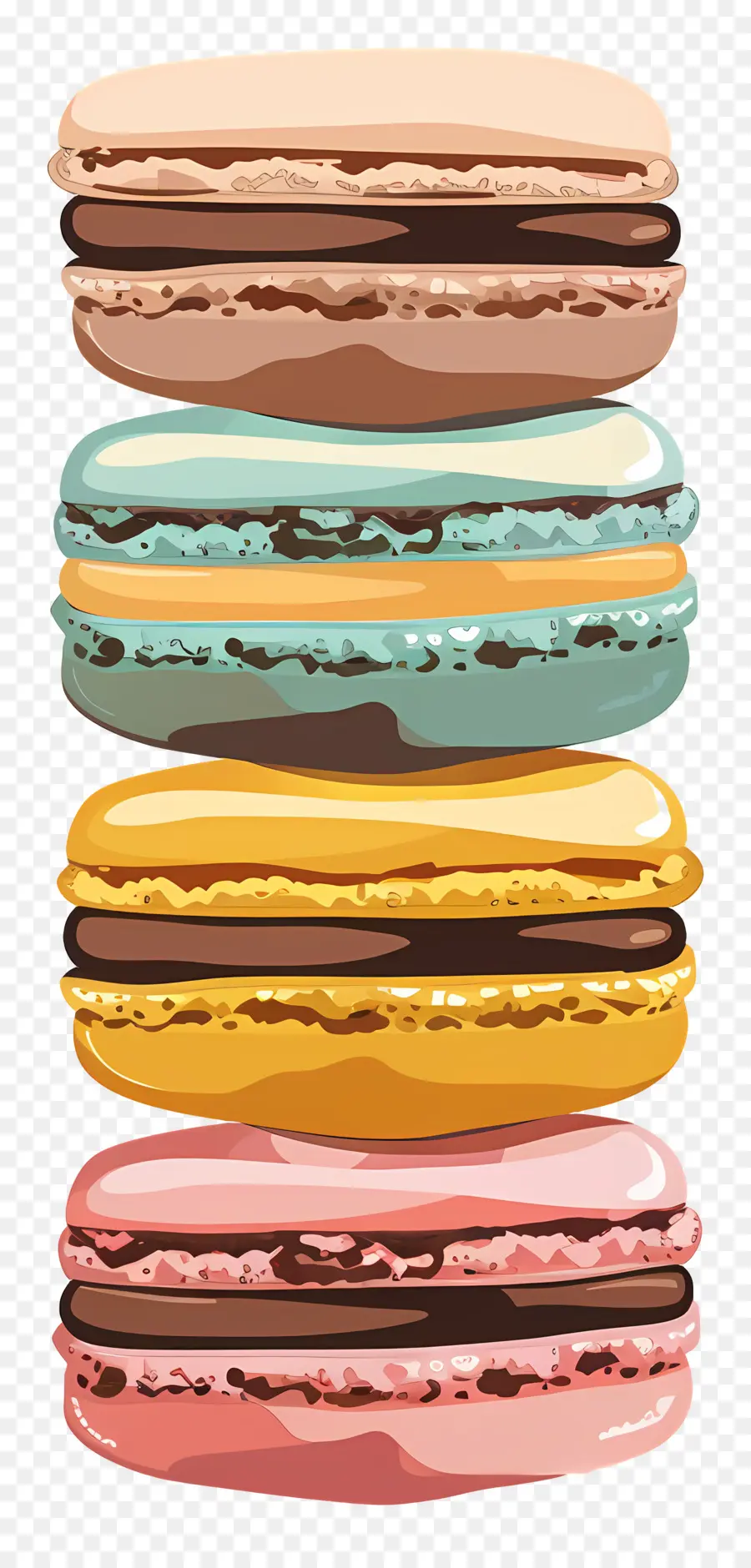 Macarrón，Macarrones Coloridos PNG