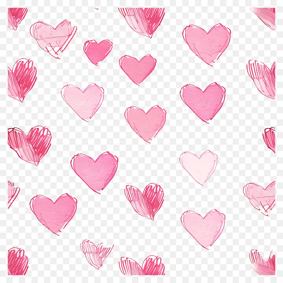 Fondo De Amor，Corazones Rosados PNG