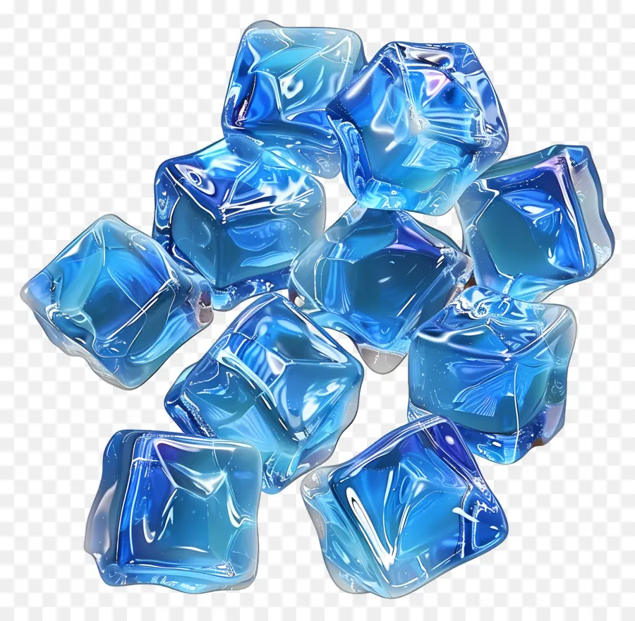 Hielo Azul，Cubitos De Hielo Azules PNG