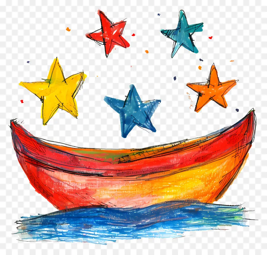 Bote，Barco Colorido PNG