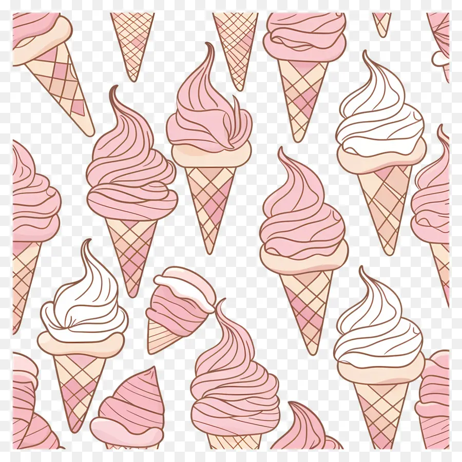 Fondo De Verano，Conos De Helado PNG