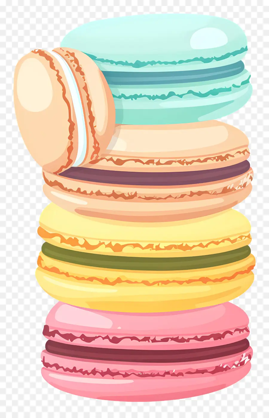 Macarrón，Macarrones Coloridos PNG