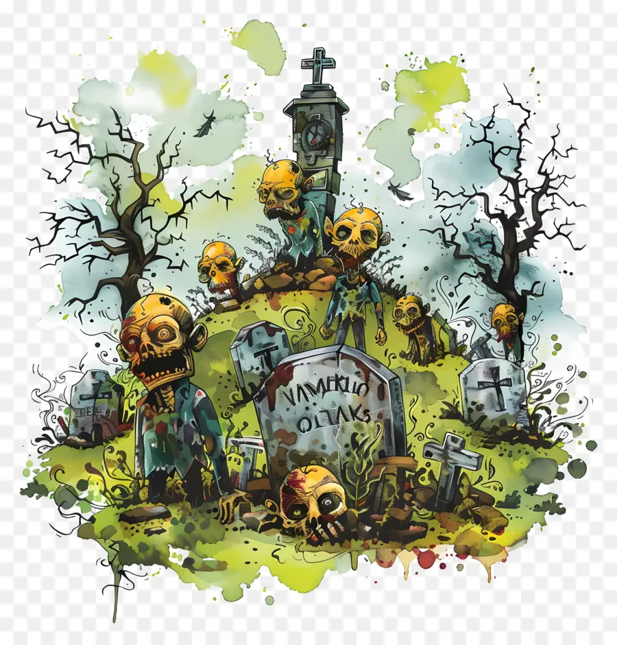 Cementerio Zombi，Zombis PNG