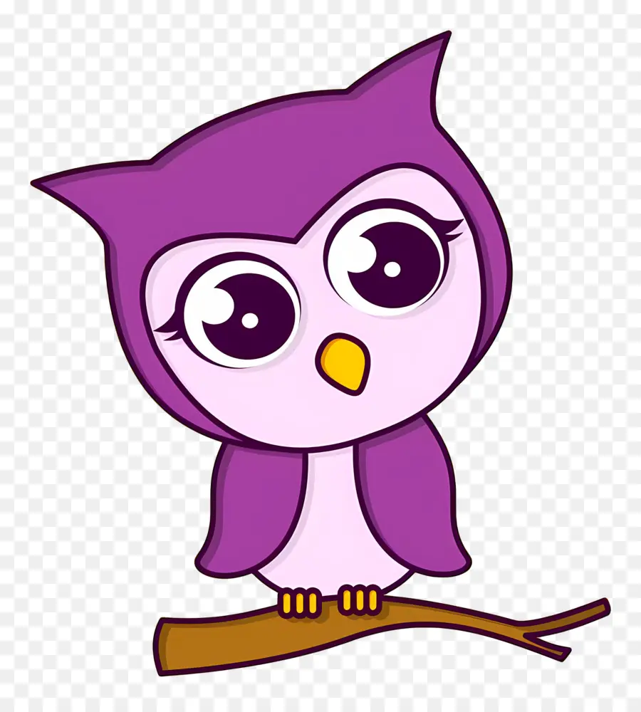 Lindo Búho，Búho Morado PNG