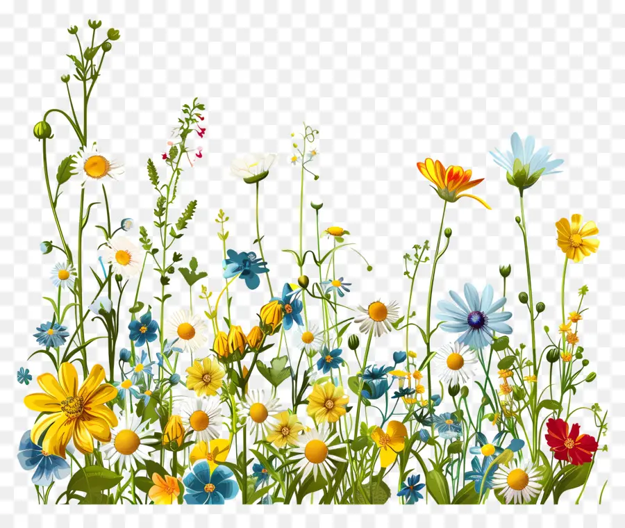 Fondo De La Naturaleza，Flores Coloridas PNG