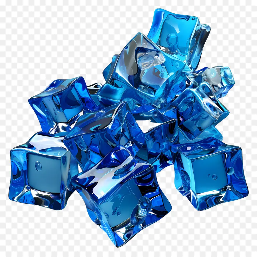 Hielo Azul，Cubitos De Hielo Azules PNG