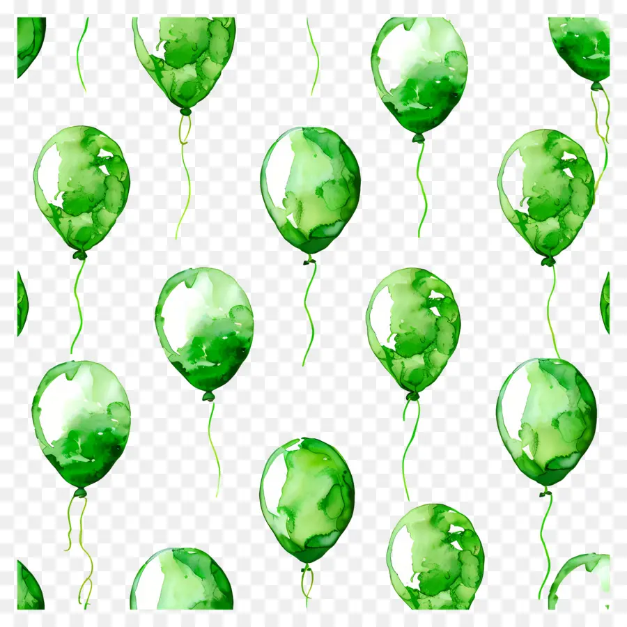 Fondo Verde，Globos Verdes PNG