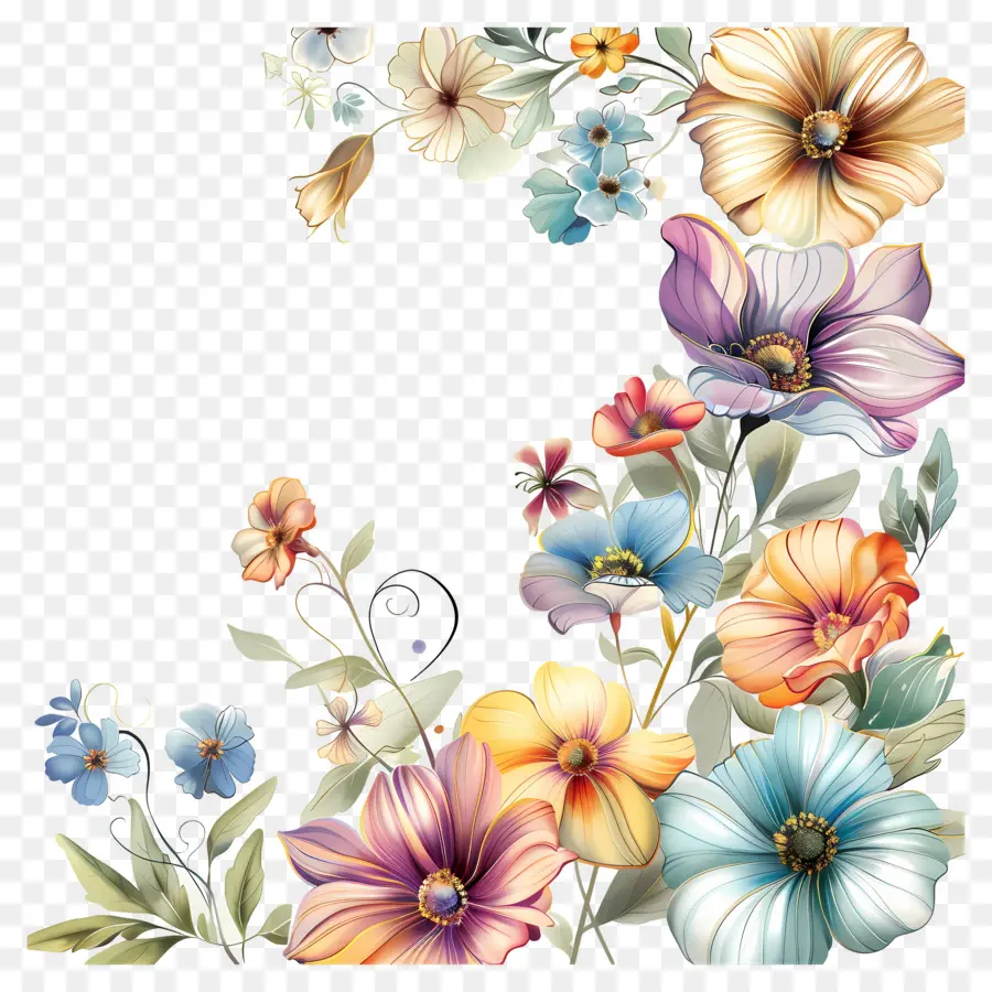 Fondo De Flores，Flores PNG