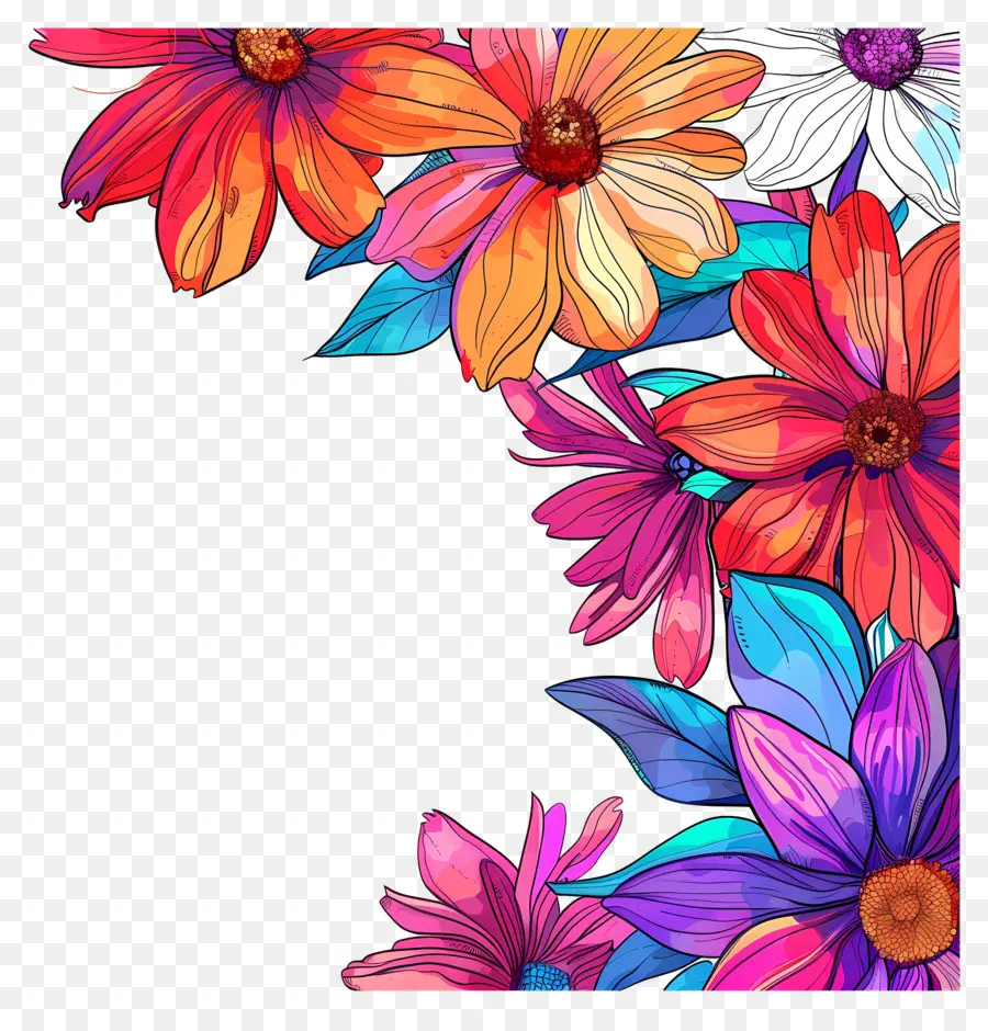 Fondo De Flores，Flores PNG