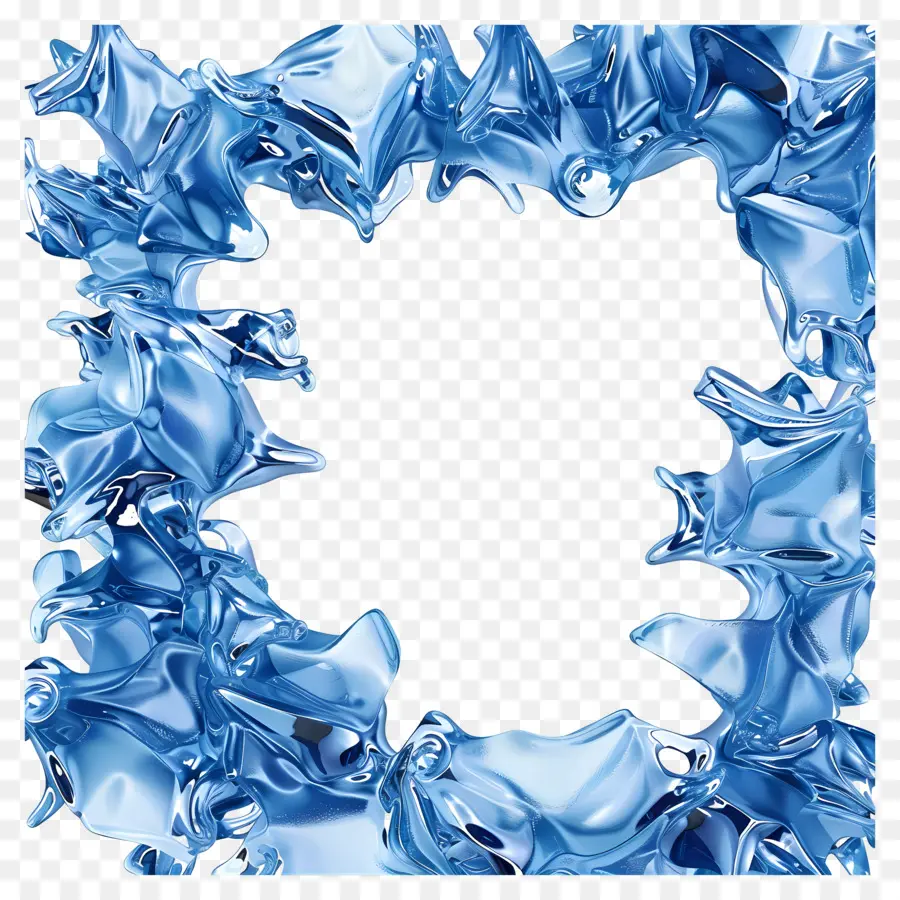 Hielo Azul，Marco Azul PNG