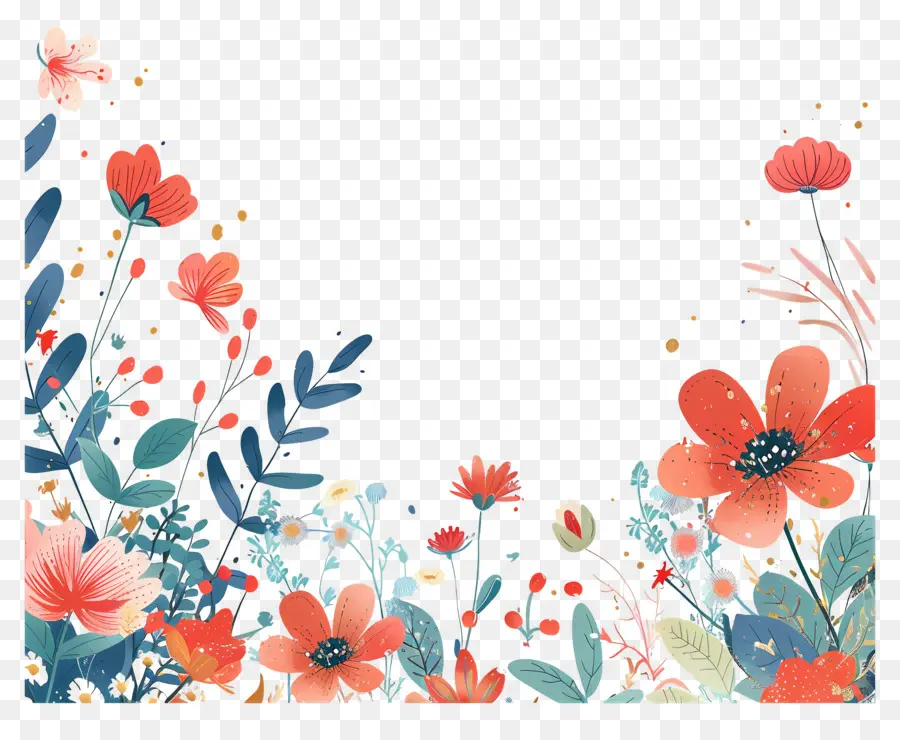 Fondo De Flores，Flores Coloridas PNG