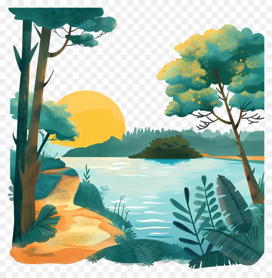 Fondo De Verano，Paisaje PNG