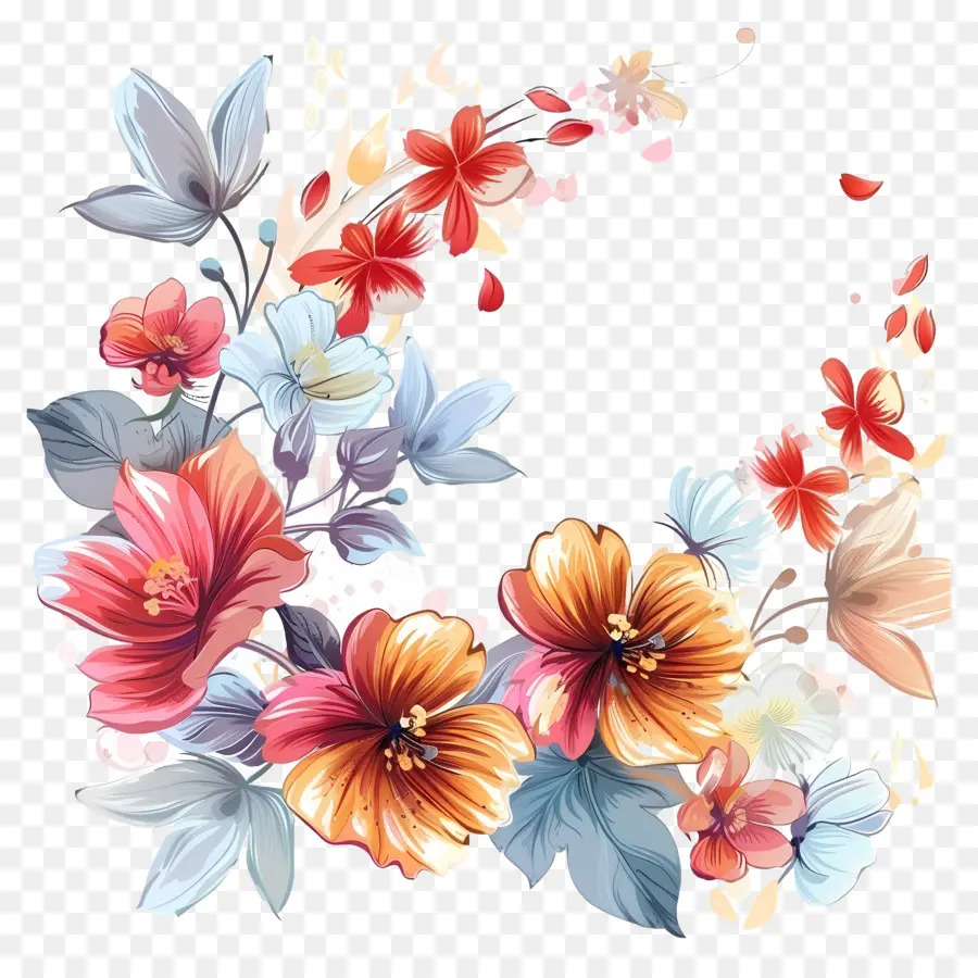 Fondo De Flores，Flores PNG