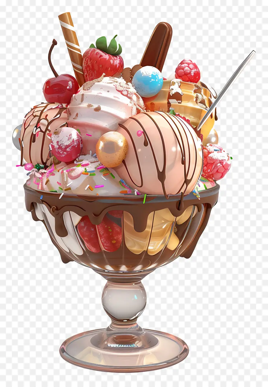 Helado De Helado，Postre PNG