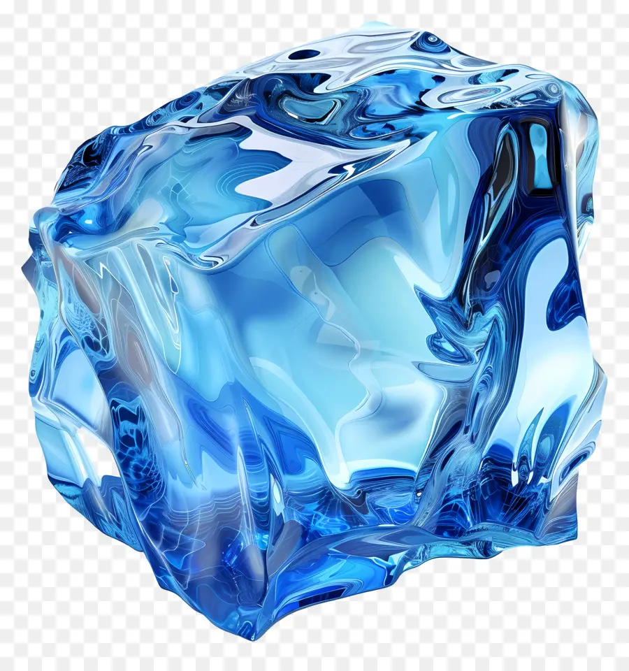 Hielo Azul，Cubo De Hielo Colorido PNG