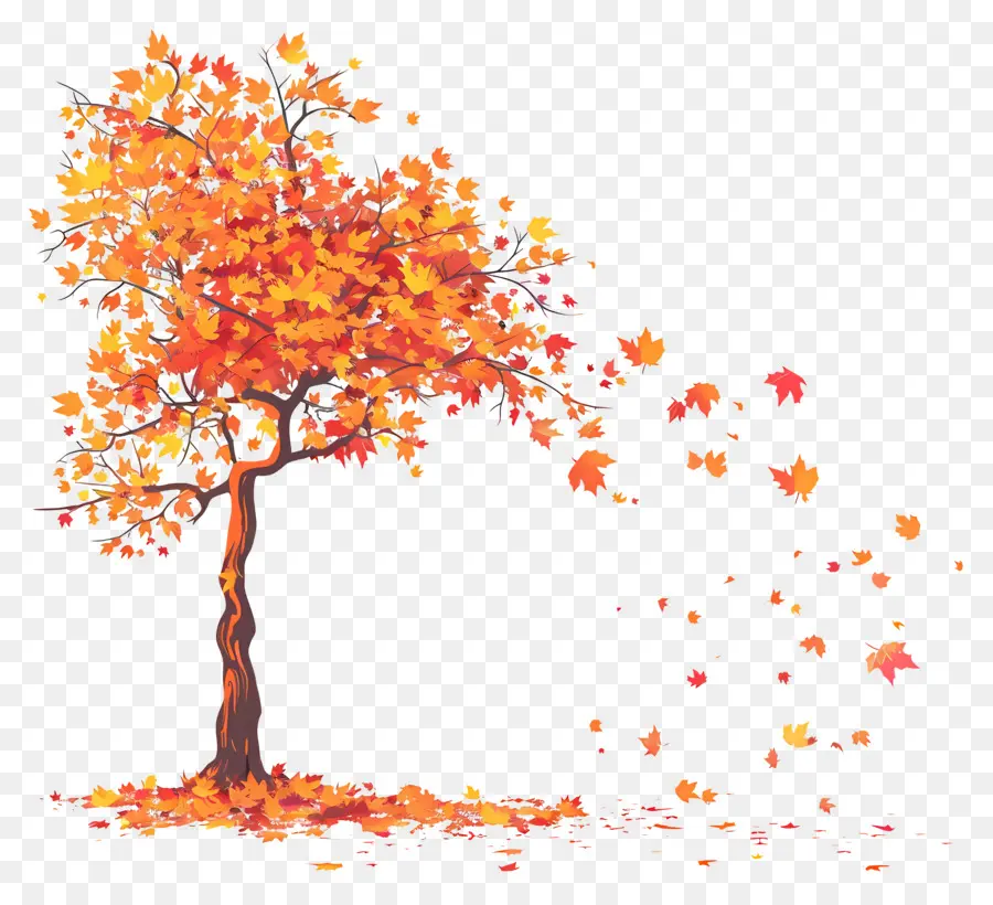 Fondo De Otoño，Árbol PNG