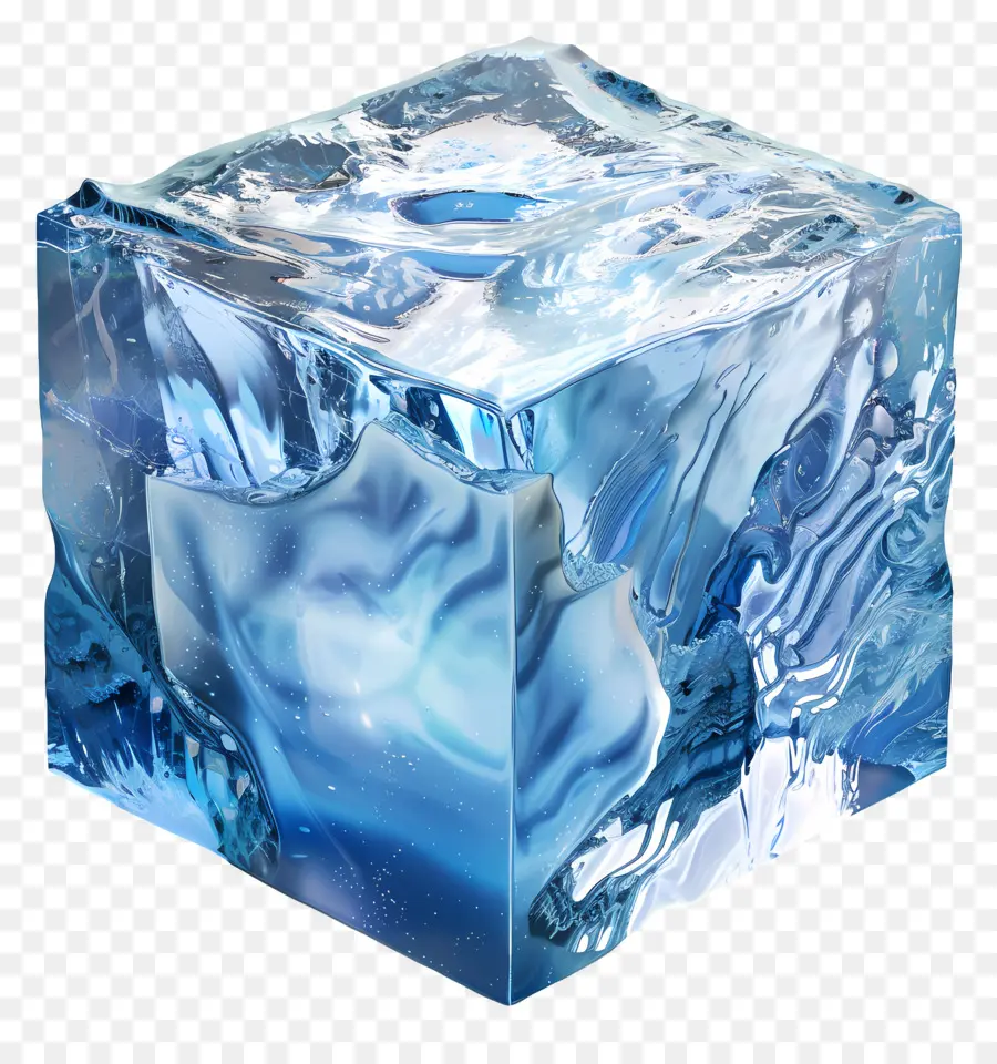 Bloque De Hielo，Cubo De Hielo Colorido PNG