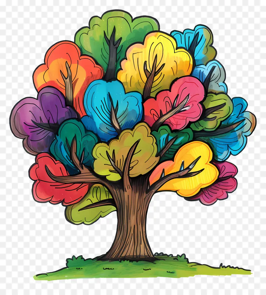 Árbol，árbol Colorido PNG