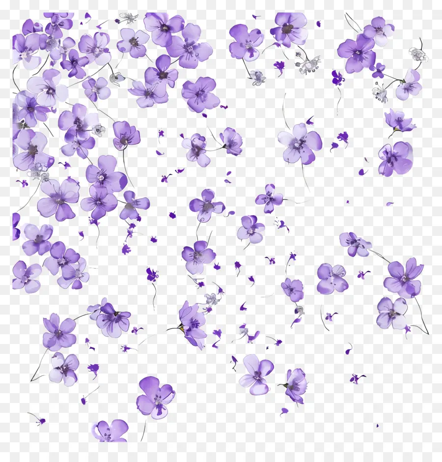 Fondo Morado，Flores Moradas PNG