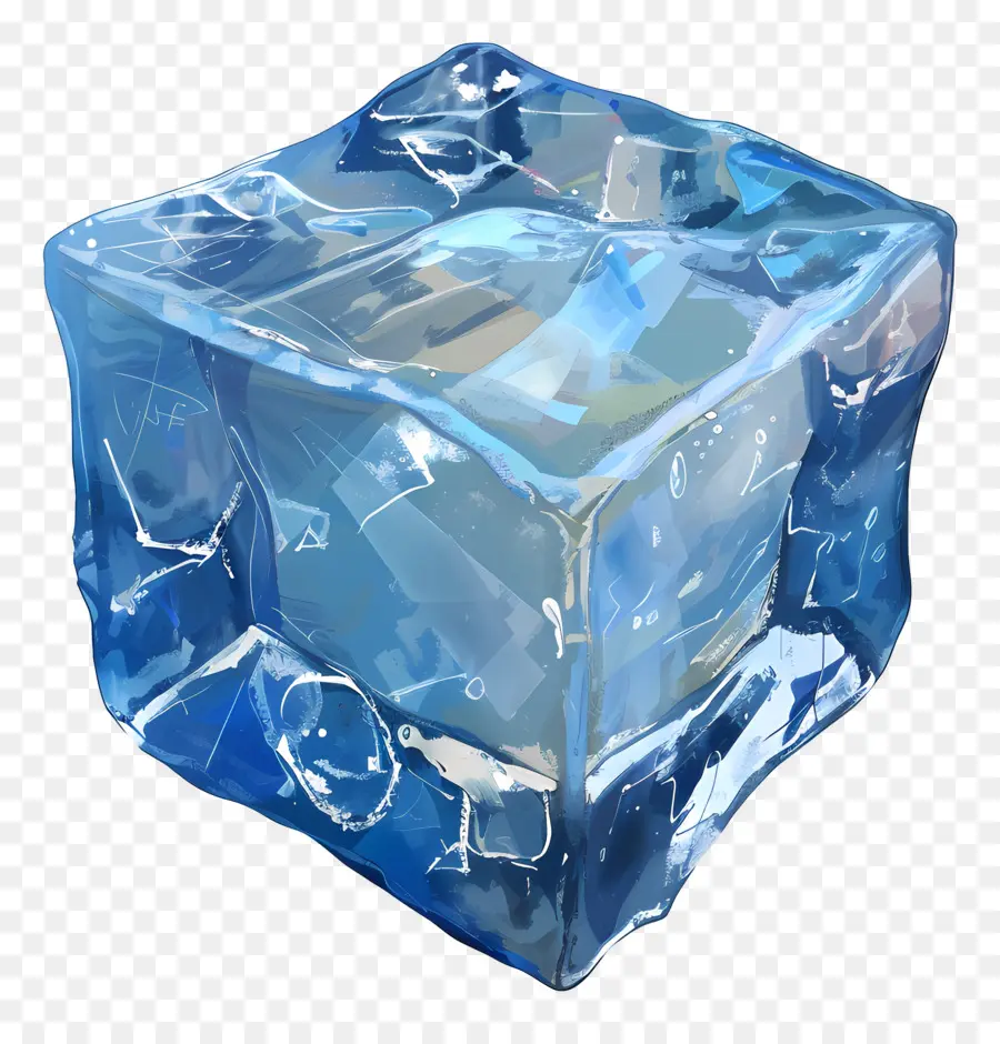 Bloque De Hielo，Cubo De Hielo Colorido PNG