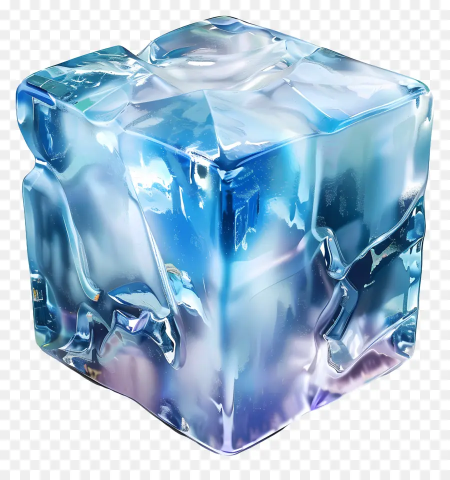 Bloque De Hielo，Cubo De Hielo Colorido PNG