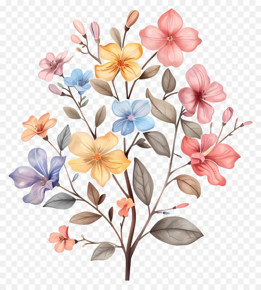 Fondo De Primavera，Flores PNG