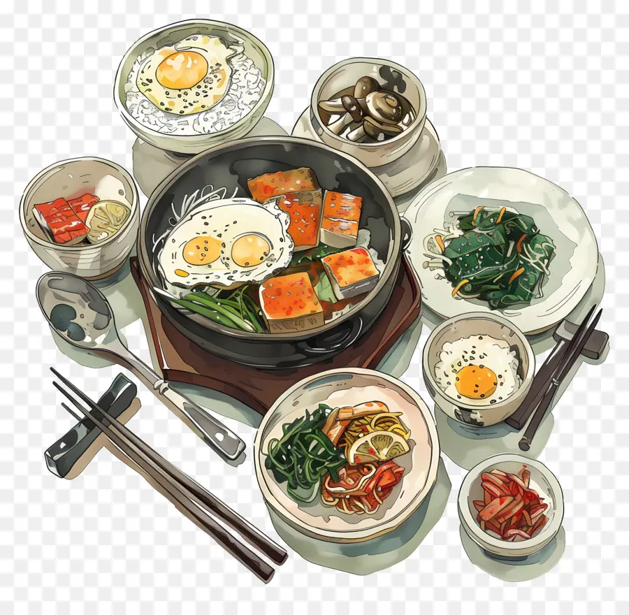 Comida Coreana，Alimento PNG