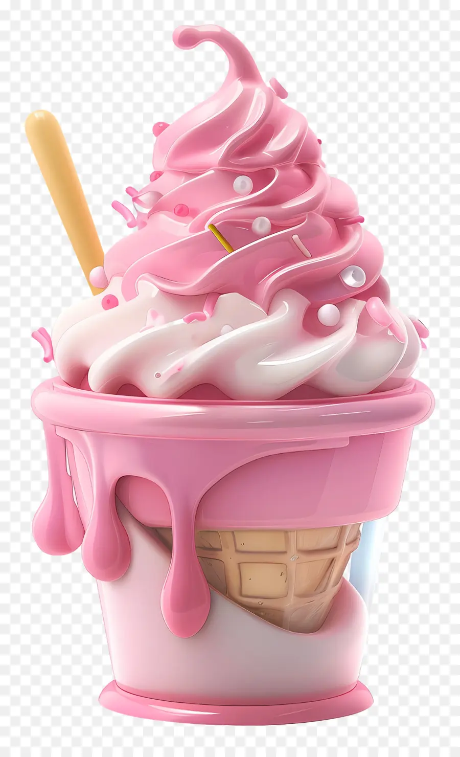 Helado De Helado，Helado De Fresa PNG